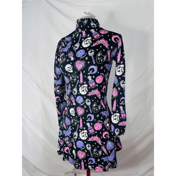 Dolls Kill Dresses & Skirts - dolls kill Twisted Magic mock neck Mini Dress Pastel Cute Goth Halloween